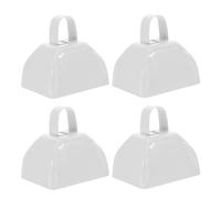 Cabilock Cencerros de Percusión Manual 3 Pulgadas 4 Piezas Metal para Eventos Deportivos Fútbol Bodas Fiestas Animación y Celebración