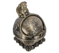 Cabilock Cenicero de Aleación de Zinc con Tapa Diseño a Prueba de Viento Grabado en Estilo Vintage para Interior y Jardín Cenicero Pesado sin Humo Adecuado para y Obsequio para Hombres