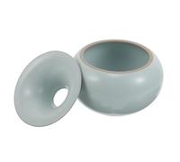 Cabilock Cenicero de Cerámica con Tapa Antidispersión, Diseño Embudo Chino, Resistente al Calor, para Interior y Exterior, Adecuado para Oficina, Jardín y Hogar Decorativo
