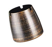 Cabilock Cenicero Metálico Retro Creativo de Medio para Hogar Oficina y Bar Decoración Vintage con Diseño y Acabado Antiguo Práctico y Decorativo para