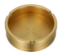Cabilock Cenicero Moderno de Latón Cepillado, Pequeño y Compacto, Color Dorado, Cenicero de Decoración para Oficina, Hogar y Patio, Cuenco Funcional para Colillas y Llaves, Accesorio