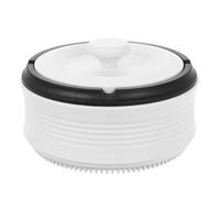 Cabilock Cenicero purificador de Aire Inteligente Recargable, cenicero pequeño Multifuncional para hogar, Oficina y Coche, Filtro Integrado para Ambiente Limpio, Color Blanco Marfil