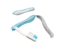 Cabilock Cepillo De Dientes Desechable Cepillo De Dientes De Viaje Plegable Cepillo De Dientes Portátil Cepillo De Dientes De Camping Cepillos De Dientes Mochila Plegable De Viaje Azul