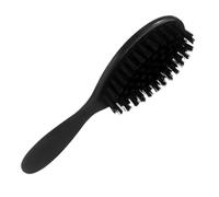 Cabilock Cepillo para Barba Pequeño Retro Negro Cerdas Flexibles de Nylon y Mango ABS Peine para Barba para Barbería y Uso Personal Adecuado para Peinar y Eliminar Cabello Aceite de