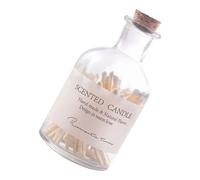 Cabilock Cerillas en Botella de Madera y Vidrio Blanco para Vela Aromática con Encendido Fácil, Adecuado para Estantes Flotantes y Detalles para Celebraciones