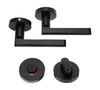 Cabilock Cerradura de Baño con Pestillo Indicador Rojo y Transparente Aleación de Zinc Resistente Cerradura para Puertas de Partición en Baños Públicos y Privados Fácil Instalación y