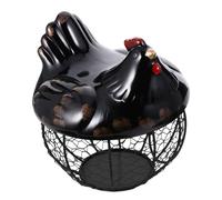 Cabilock Cesta De Almacenamiento De Hierro Para Cocina Cesta De Hierro Con Tapa De Cerámica Para Organizar Frutas y Verduras Casa