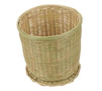 Cabilock Cesta de Bambú Hogar Cesto de Almacenamiento para Frutas y Verduras Papelera con Tapa para Guardar Artículos Diversos Cocina o Salón