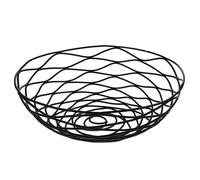 Cabilock Cesta Metálica Negra de Alambre Reforzado Cesta Multifuncional para Frutas Verduras y Pan Diseño Portátil para Cocina y Picnic Organizador Elegante para Hogar y Eventos