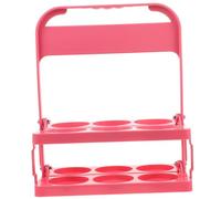 Cabilock Cesta Plegable para Botellas de Cerveza Portavinos Portátil con Asa Estante de Plástico Resistente para Picnic Organizador de Bebidas 1