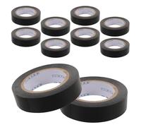 Cabilock Cinta Aislante Eléctrica Negra de PVC 15 M Cinta Flexible para Cables Planos Alta Resistencia y Aislamiento para Automoción Reparación y Mantenimiento Eléctrico Industrial