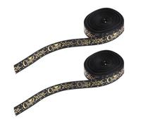 Cabilock Cinta para Graduación de Poliéster 2 Rollos (10 Yardas X 1,6 Cm) Clase de 2026, Cinta Decorativa para Regalos, Ramos y Manualidades de Fiesta de Graduación