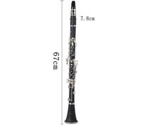 Cabilock Clarinete para Principiantes si Bemol In560 de Baquelita Negra, Instrumento Musical para Estudiantes Teclas Niqueladas, Clarinete Juvenil para Estudio y Conciertos