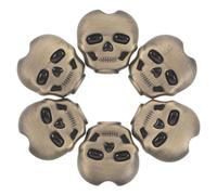 Cabilock Clavijas de Afinación de Guitarra Metálicas en Forma de Calavera de Bronce Perillas de Repuesto para Guitarra Acústica y Eléctrica Ajuste Preciso y Fácil Manejo 6 Piezas