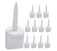 Cabilock Clavos de Fijación para Diana de Tiro al Aire Libre 12 Piezas Plástico Blanco Clavo de Papel Resistente Accesorio para Arqueros en Competiciones y Prácticas