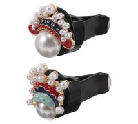 Cabilock Clip Ambientador para Coche Aroma Difusor de Ventilación Automotriz de Aromaterapia Diseño Máscara Ópera de Pekín 2 Piezas Novio y Novia Decoración Retro para Rejilla de