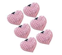 Cabilock Clips para Coche Aromaterapia 6 Unidades Difusor para Rejilla de Ventilación Forma de Corazón Rosa y Gemas de Imitación Accesorio Decorativo para Aire Acondicionado de Vehículo