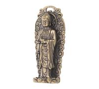 Cabilock Colgante De Estatua De Buda Colgante De Guan Gong Pisapapeles Feng Shui Colgante De Buda Estatua De Buda Escultura Colgante De Llavero De Metal Adorno Colgante Retro Latón Golden
