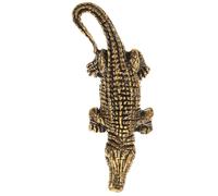 Cabilock Colgante de Latón Macizo para Llavero, Adorno Pequeño de Cocodrilo Envejecido, Colgante Artesanal de 1 Pieza para Decoración de Mochila y Manualidades DIY