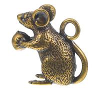 Cabilock Colgante de Ratón para Decoración Amuleto de Suerte Zodiac Mouse Charm de Cobre para Diy Accesorio de Oficina y
