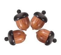 Cabilock Colgantes de Bellota de Madera 31x22 Mm, 4 Piezas para Fabricación de Joyas Diy, Charms Decorativos para Pulseras y Collares, Accesorios Artesanales para Manualidades