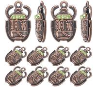 Cabilock Collar Colgante Scarab Egipcio 20 Piezas Aleación Encantos Para Pulseras Collares Llavero Bricolaje Decoración Artesanal
