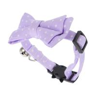Cabilock Collar para Perro con Lazo Púrpura Ajustable de Algodón con Campana Antideslizante, Accesorio para Mascotas en Fiestas y Ocasiones Obsequios