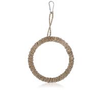 Cabilock Columpio para Loros de Hierba Khaki, Juguete de Escalada Fácil de Desmontar para Jaulas de Pájaros, Diseño Simple y Atractivo para Ambiente y Diversión