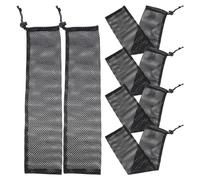 Cabilock Comederos Colgantes de Nailon para Pájaros Bolsas de Red Negras, Paquete de 6 Piezas, Fácil de Abrir y Cerrar, Lavables a Máquina para Jardín y Patio
