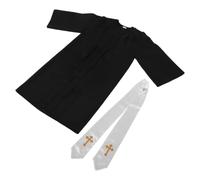 Cabilock Conjunto de Túnica Sacerdotal para Hombre con Estola de Poliéster, Diseño Tradicional con Detalles Refinados para Oraciones en Iglesia y Fiestas de Cosplay