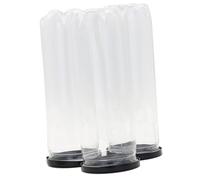 Cabilock Contenedor Transparente de PVC para Balones de Tenis Tapa Negra Organizador de Tenis Tubo para 3 Balones Soporte Portátil y Resistente para Accesorios Deportivos