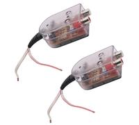 Cabilock Convertidor de Nivel de Altavoz para Sistema de Audio de Automóvil 2 Piezas, Adaptador Práctico Material Abs y Cobre para Altavoces de Coche
