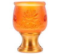 Cabilock Copa Budista de Aleación Pequeña para Rituales y Ofrendas Taza Sagrada para Agua y Té Vaso de Culto Portátil Decoración Religiosa para Templo y Hogar Fácil Limpieza