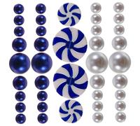 Cabilock Copa De Vela Navideña Cuentas Flotantes 96 Pcs Relleno para Jarrones Decoración De Navidad