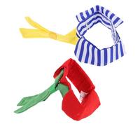 Cabilock Corbata para Pájaro Mascota 2 Piezas M Roja Rayas de Poliéster, Collar Decorativo Ligero para Loros y Polluelos, Accesorios para Collares de Mascotas en Fiestas y Uso Diario