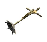 Cabilock Crucifijo Decorativo Vintage de Aleación de Zinc Dorado, Figura Religiosa de Jesús para Mesa, Escultura Compacta para Decoración del Hogar, Sala de Estar y Oficina, Adorno