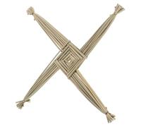 Cabilock Cruz de Santa Brígida Tejida a Mano Junco, Decoración Tradicional Irlandesa de Pared, Adorno Espiritual para Festivales Irlandeses y Decoración de Iglesias, Cruz de Recuerdo