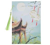 Cabilock Cuaderno de Notas A5 Encuadernación Artesanal, Papel Rayado, Diseño Acuarela Paisaje, Cuaderno Diario para Trabajo y Estudio, Bloc para Planificación y Uso Escolar