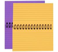 Cabilock Cuaderno de Notas Espiral 2 Piezas 1 Morado 1 Naranja Tamaño Pequeño Rayado Portátil para Listas de Compras y Planificación Escolar Tarjetas Índice Prácticas para Oficina y