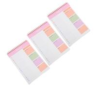 Cabilock Cuaderno de Planificación Personal A5 Color Rosa, 3 Unidades, Bloc de Notas Espiral con 52 Hojas Dobles para Seguimiento de Hábitos y Lista de Tareas, Organizador Portátil