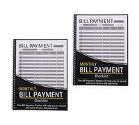 Cabilock Cuaderno de Presupuesto Mensual 2 Unidades, Planificador de Facturas con Lista de Verificación, Organizador Financiero para Seguimiento de Gastos, Registro de Pagos y