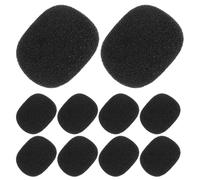Cabilock Cubiertas de Micrófono de Espuma Antiviento para Auriculares y Micrófonos de Solapa, Mini Funda de Esponja Negra 30 Piezas, Tamaño 28x23x8 Mm, Accesorios Ligeros para Conferencias