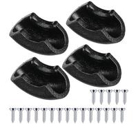 Cabilock Cubiertas Protectoras de Patas de Horquilla para Muebles, 4 Piezas, plástico Negro con Alta resiliencia, para Uso en mesas y sillas de Comedor