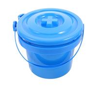 Cabilock Cubo de Basura con Ruedas y Tapa para Carrito de Belleza, Contenedor Plástico Azul Multifuncional para SPA y Salón Profesional