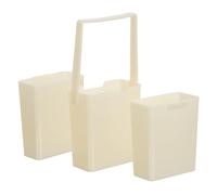 Cabilock Cubo de Limpieza para Pinceles Pequeño y Portátil Asa Ergonómica, Sistema Desmontable de 3 Compartimentos, Mini Recipiente de Plástico para Acuarela, Adecuado para Clases