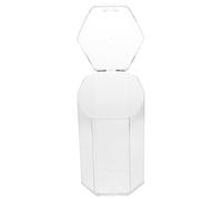 Cabilock Cubo para Brochas de Maquillaje Acrílico Transparente Tapa Abatible Organizador Hexagonal para Herramientas de Maquillaje Almacenamiento de Gran Capacidad para Hogar y Oficina