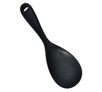 Cabilock Cuchara de Arroz de Gel de Sílice Negro Antiadherente Portátil para Servir Arroz y Alimentos Diseño Estable y Fácil de Limpiar