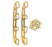 Cabilock Cuchillas de Hockey sobre Hielo de Acero Inoxidable Doradas, Juego de 2 Cuchillas para Patines de Hielo Talla Grande 290 Mm, Accesorios para Conversión de Patines en Línea