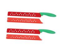 Cabilock Cuchillo Cortador De Sandía y Melón Serrado 2 Piezas Acero Inoxidable Cuchilla Larga Herramientas Cocina Para Frutas y Pan Uso Doméstico