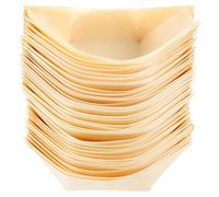 Cabilock Cuencos Desechables De Madera 50 Piezas Barcos De Kayak Para Snacks Biodegradables Y Ecológicos Ideales Para Sushi Aperitivos Y Eventos